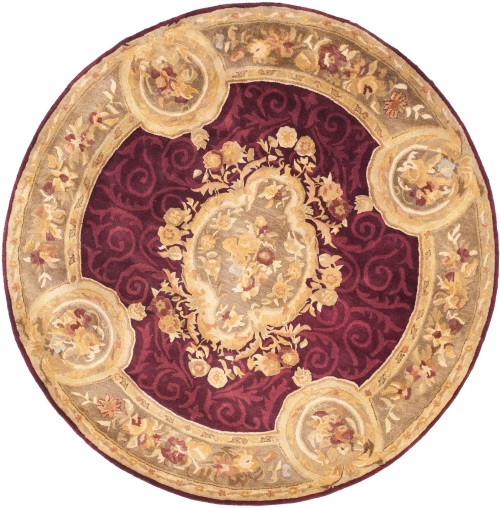 Safavieh EM414A Dark Red Dark Beige