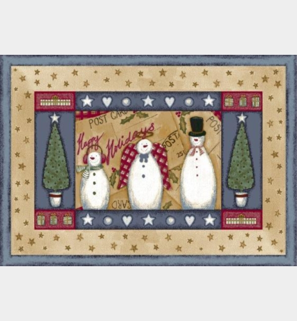 Milliken Holiday Rugs 4533 Frosty and Family 12