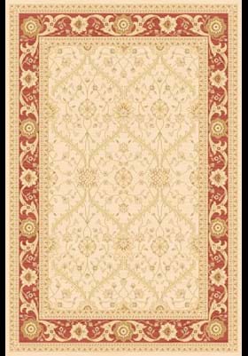 Rugs America 7707A Trellis Cream Red