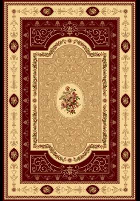 Rugs America 1365 French Aubusson Cherry