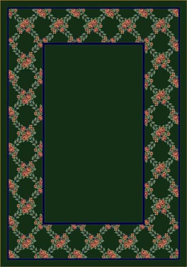 Milliken Rose Bower 8477 Emerald 11006