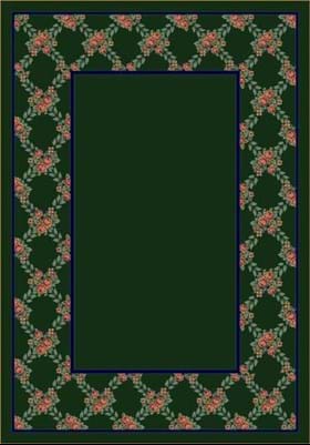 Milliken Rose Bower 8477 Emerald 11006