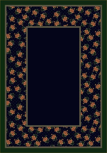 Milliken Rambling Rose 8476 Sapphire 12006