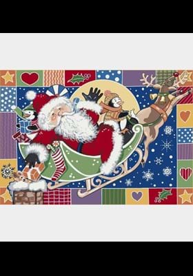 Milliken Patchwork Santa 4533 Atlantic 276