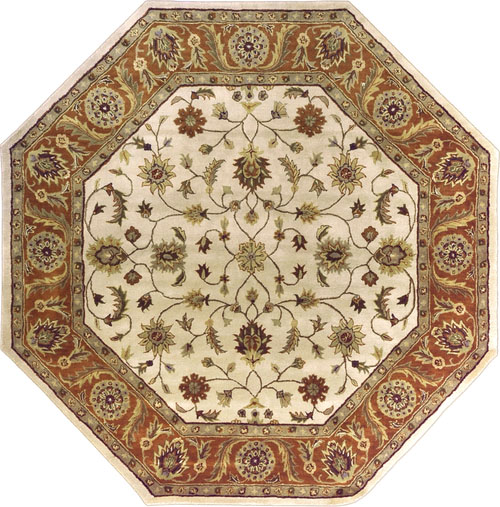 Surya CRN - 6004 Golden Beige and Rust