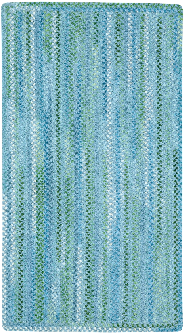 Capel Waterway Blue Vertical Stripe Rectangle
