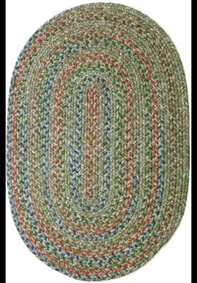 Rhody Rug SO-65 Moss Green Multi