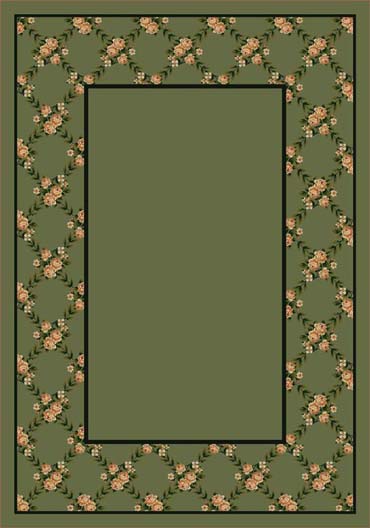 Milliken Rose Bower 8477 Moss 6306
