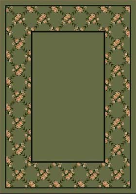 Milliken Rose Bower 8477 Moss 6306