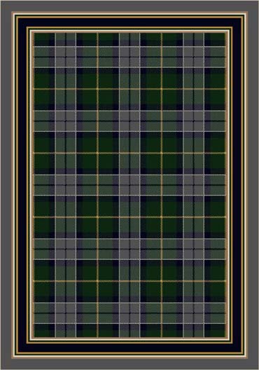 Milliken Magee Plaid 8473 Emerald Lapis 7006