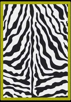 Milliken Zebra Glam 6831 Citrus Green 1