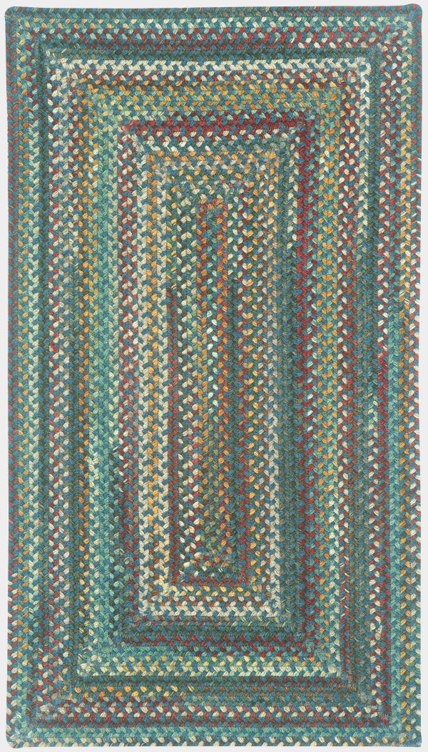 Capel Sherwood Forest Dark Blue Concentric Rectangle