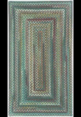 Capel Sherwood Forest Dark Blue Concentric Rectangle