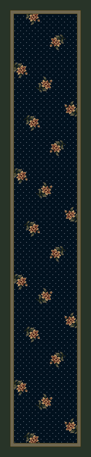 Milliken Rambling Rose 8476 Sapphire 12006