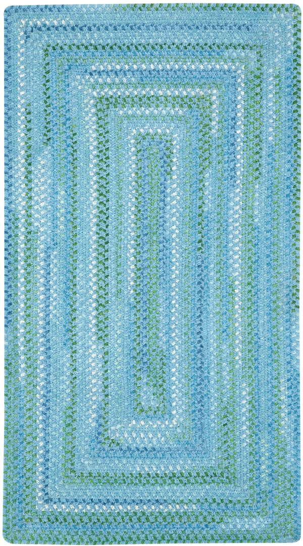 Capel Waterway Blue Concentric Rectangle