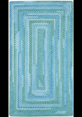 Capel Waterway Blue Concentric Rectangle