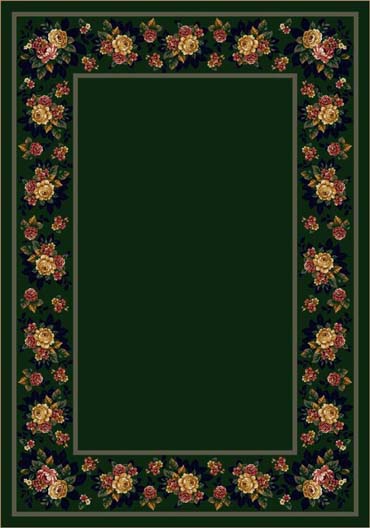 Milliken Floral Lace 8548 Emerald 11006