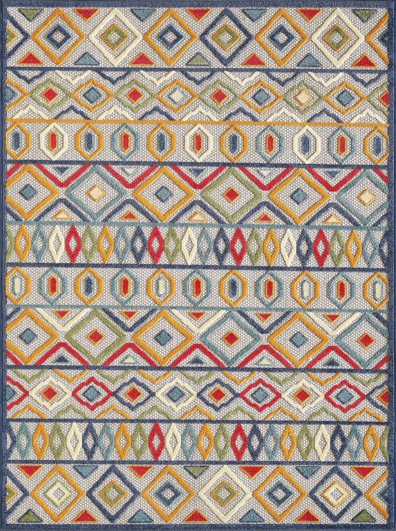 KAS 6928 Ivory Multi Aztec