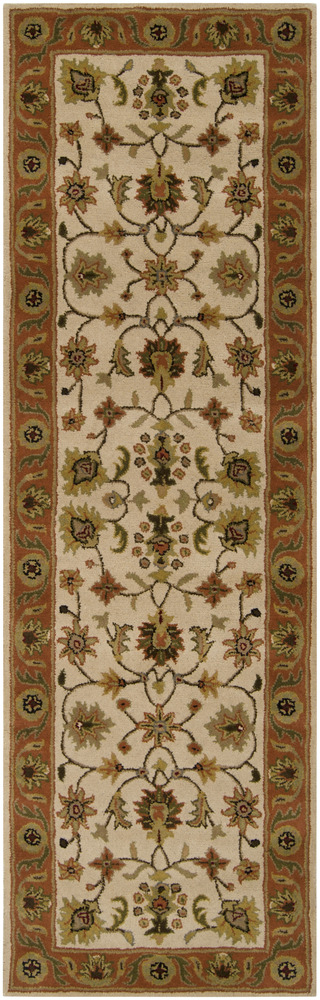 Surya CRN - 6004 Golden Beige and Rust