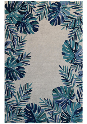 KAS 3004 Ivory Blue Tropics