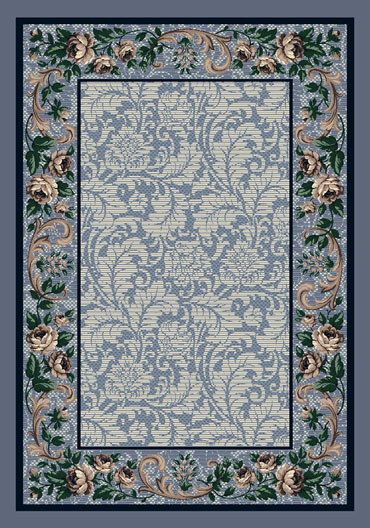 Milliken Rose Damask 7324 Lapis 7000