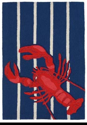 Trans Ocean Lobster On Stripes 159533 Navy
