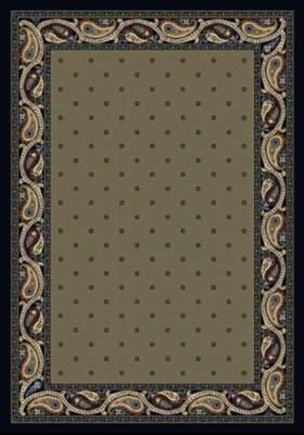 Milliken Paisley 7318 Sage Indigo 4701