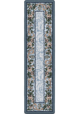 Milliken Rose Damask Lapis