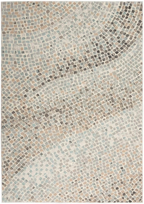 Nourison MRA02 Ivory Teal Gray