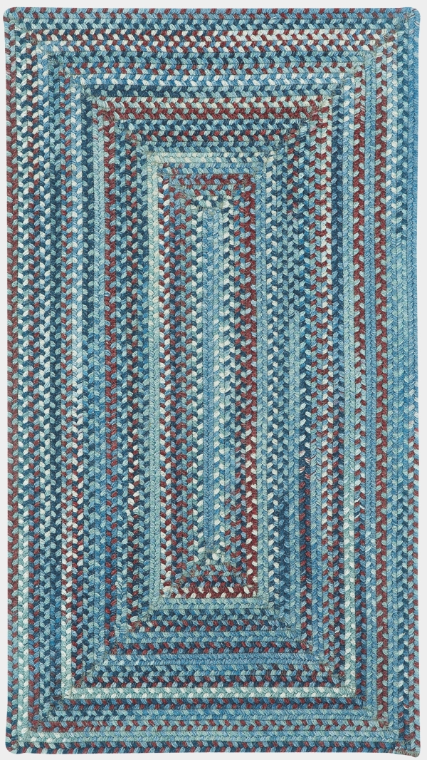 Capel Kill Devil Hill Blue Concentric Rectangle