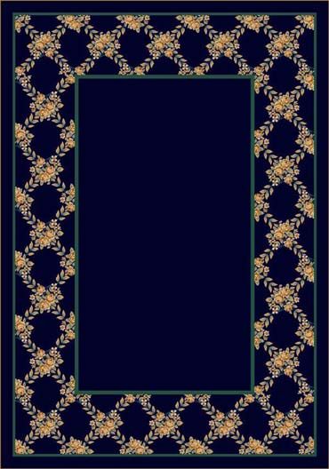 Milliken Rose Bower 8477 Sapphire 12006